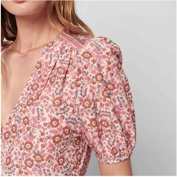 Faherty Pink Floral Maxi Dress - Picture 3 of 8